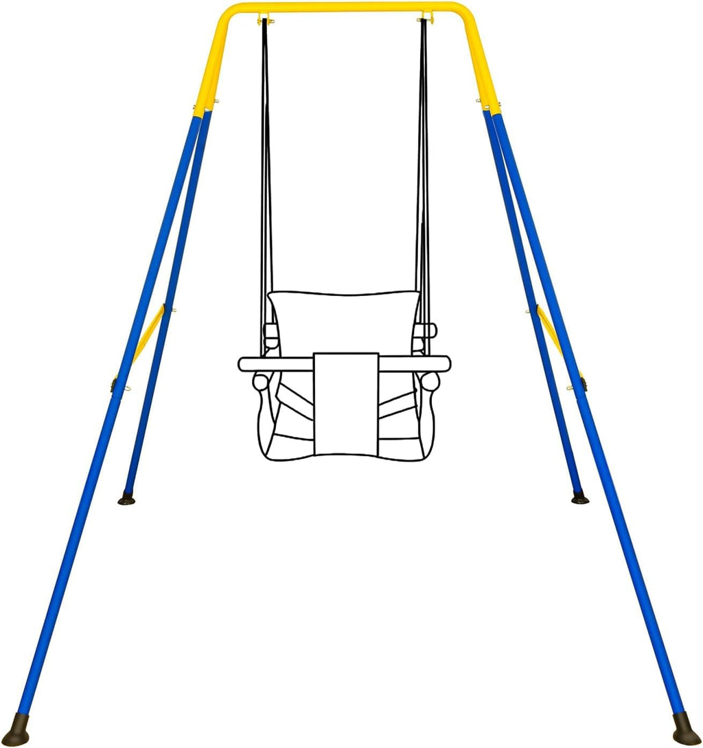 Swing Stand, Metal A-Frame Hammock Chair Stand, Foldable Baby Swing Frame, Easy to Assemble & Store, Indoor/Outdoor Swing Stand for Toddler Baby Jumper Chair Retail $215