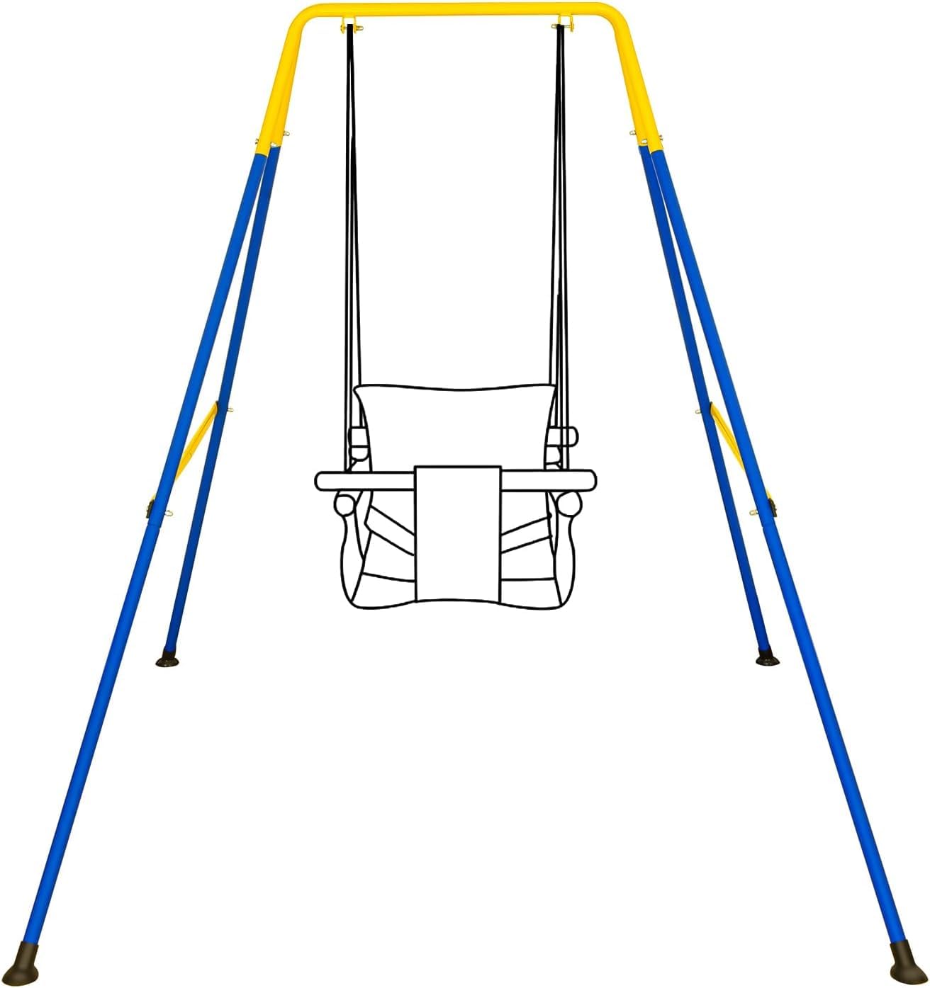 Swing Stand, Metal A-Frame Hammock Chair Stand, Foldable Baby Swing Frame, Easy to Assemble & Store, Indoor/Outdoor Swing Stand for Toddler Baby Jumper Chair Retail $215