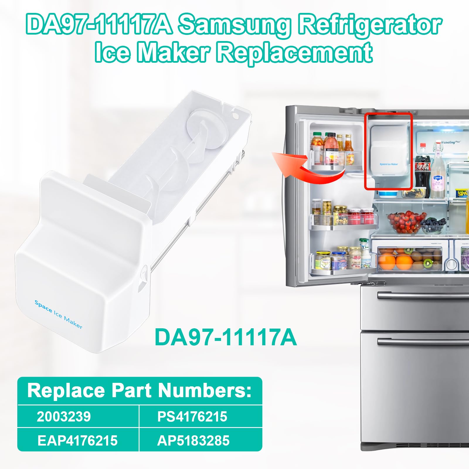 New As-Is Luckman DA97-11117A Ice Bin Replacement for Samsung Refrigerators. Retail $94.00