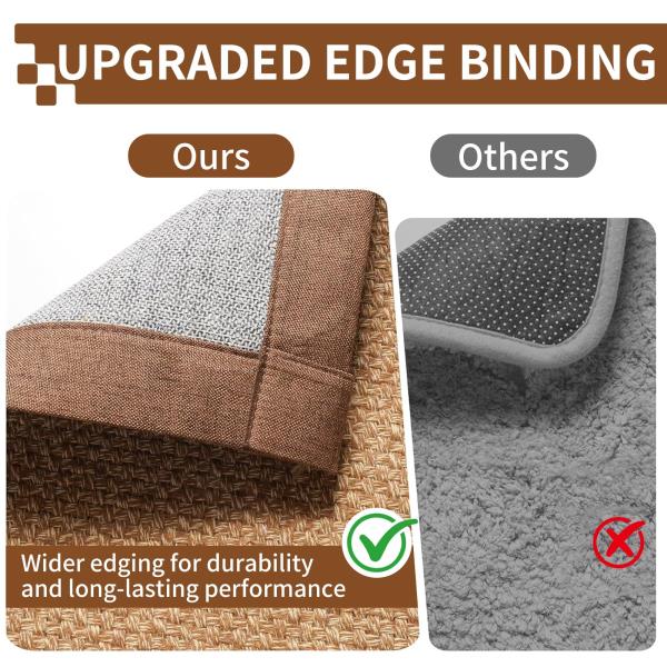 Braided Non-Slip Runner Rug Brown 3x5 ft