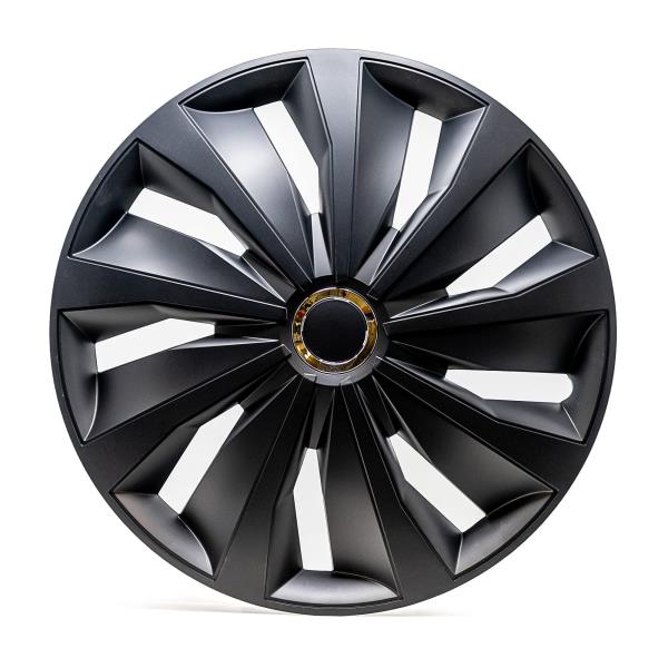 Action Vehicle Wheel Covers 16 Inch Hub Caps Set of 4 Black
