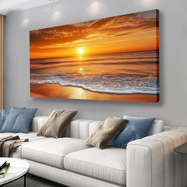 large Beach Canvas Wall Art Modern Funky Poster Prints Wall Decor for Living Room Bedroom Dining Room Office Home Decor 30x60inch Retail $149.00