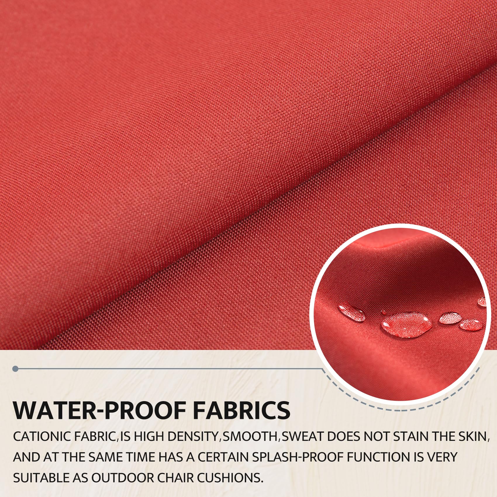 Outdoor Adirondack Chair Cushion Waterproof Tufted High Back Patio Seat Pad Red $27.75