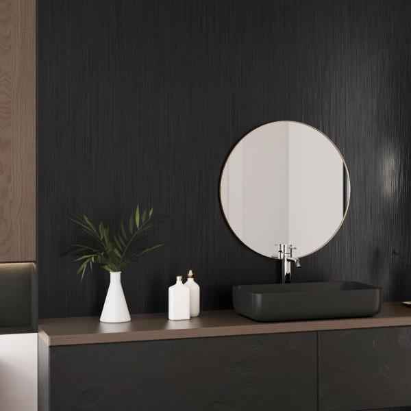 Black Stainless Steel Peel and Stick Wallpaper for Cabinets and Countertops 24118