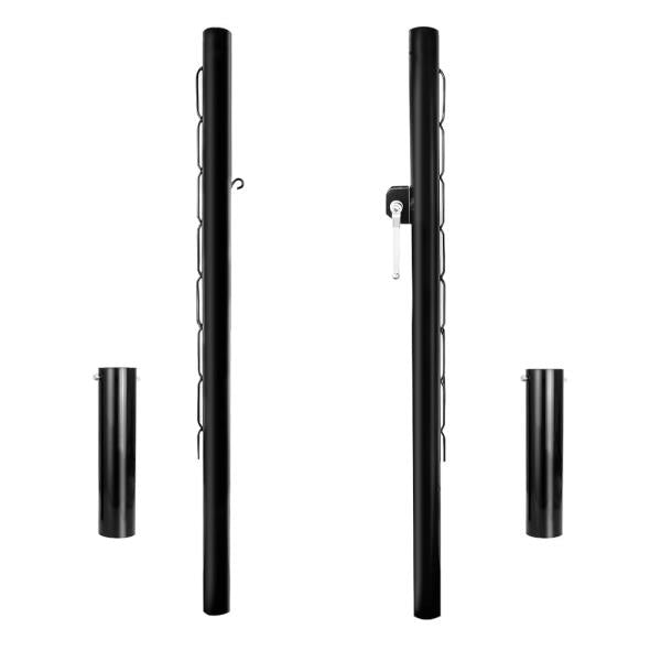Aoneky Heavy Duty Round Steel Pickleball Posts with Ground Sleeves