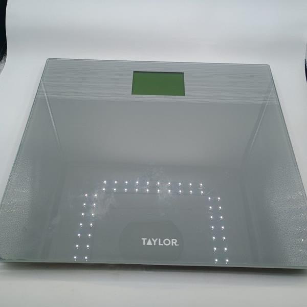 Digital Glass Body Weight Scale GrayClear