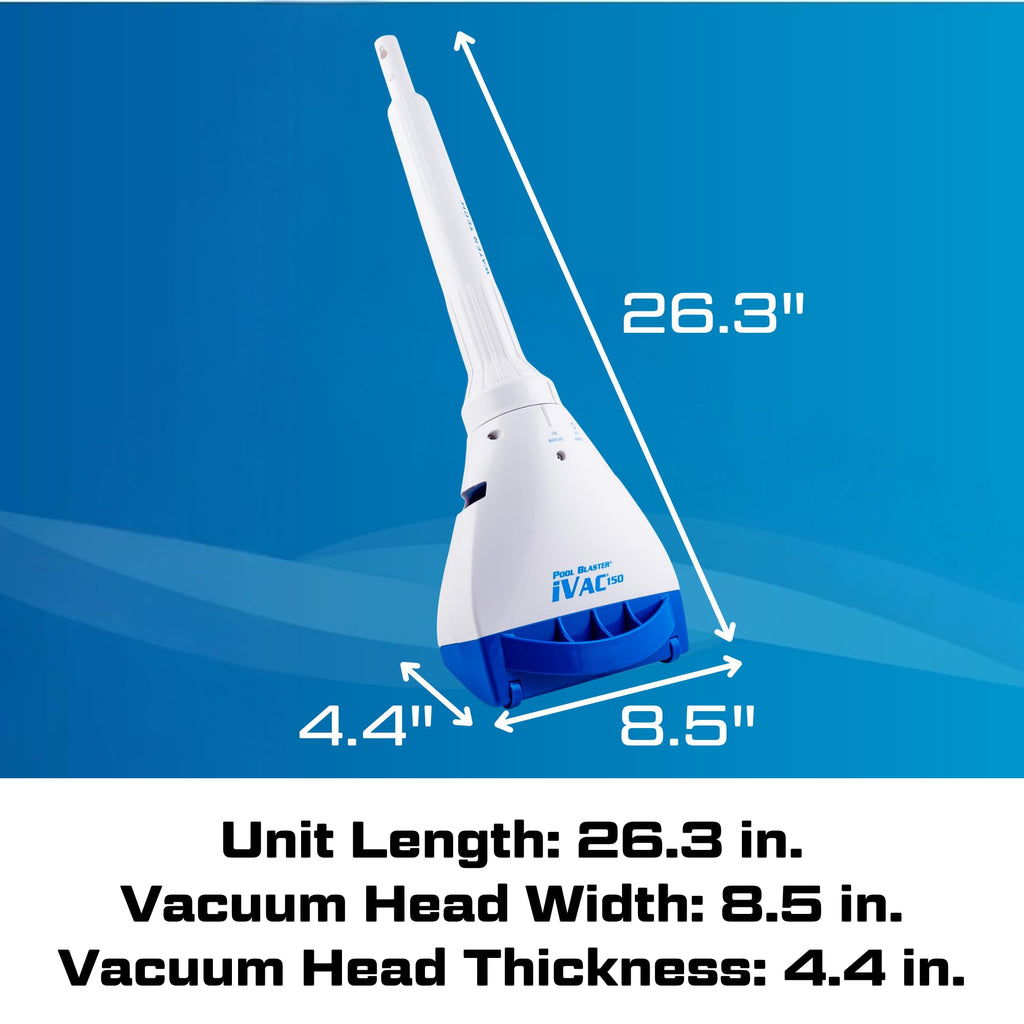 Aqua Broom Sweep XL Cordless Rechargeable Pool  Spa Vacuum - Blue  Green 40 Min Run Time