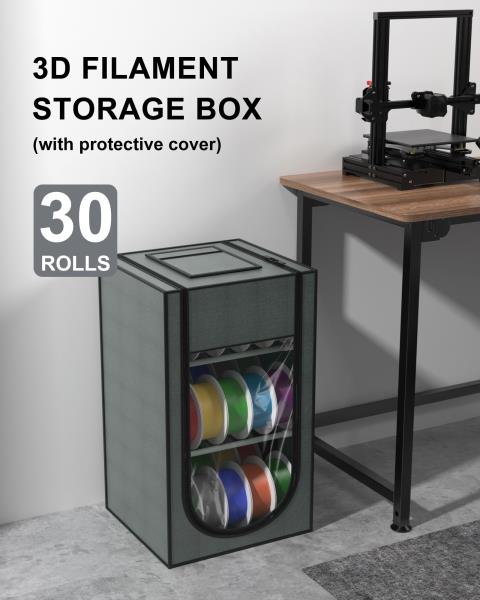 D Printer Filament Storage Box 30-Roll Capacity Waterproof Dust-Proof Oxford Cloth Organizer
