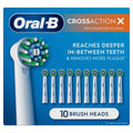 Oral-B Cross Action Electric Toothbrush Replacement Brush Heads - 10 Pack White Retail $86.00