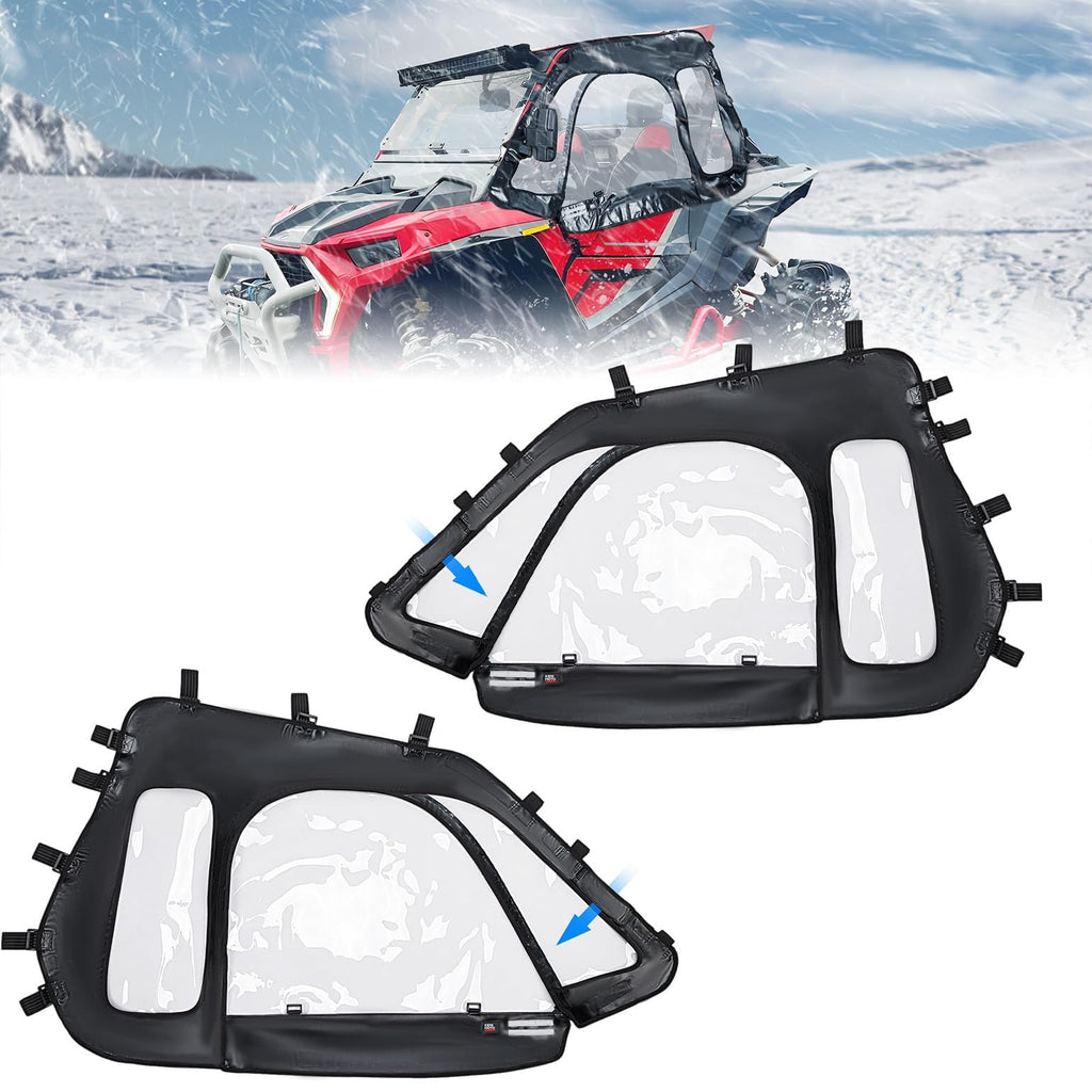 Black Polaris RZR Cab Enclosure 2014-2023 2-Seat Models