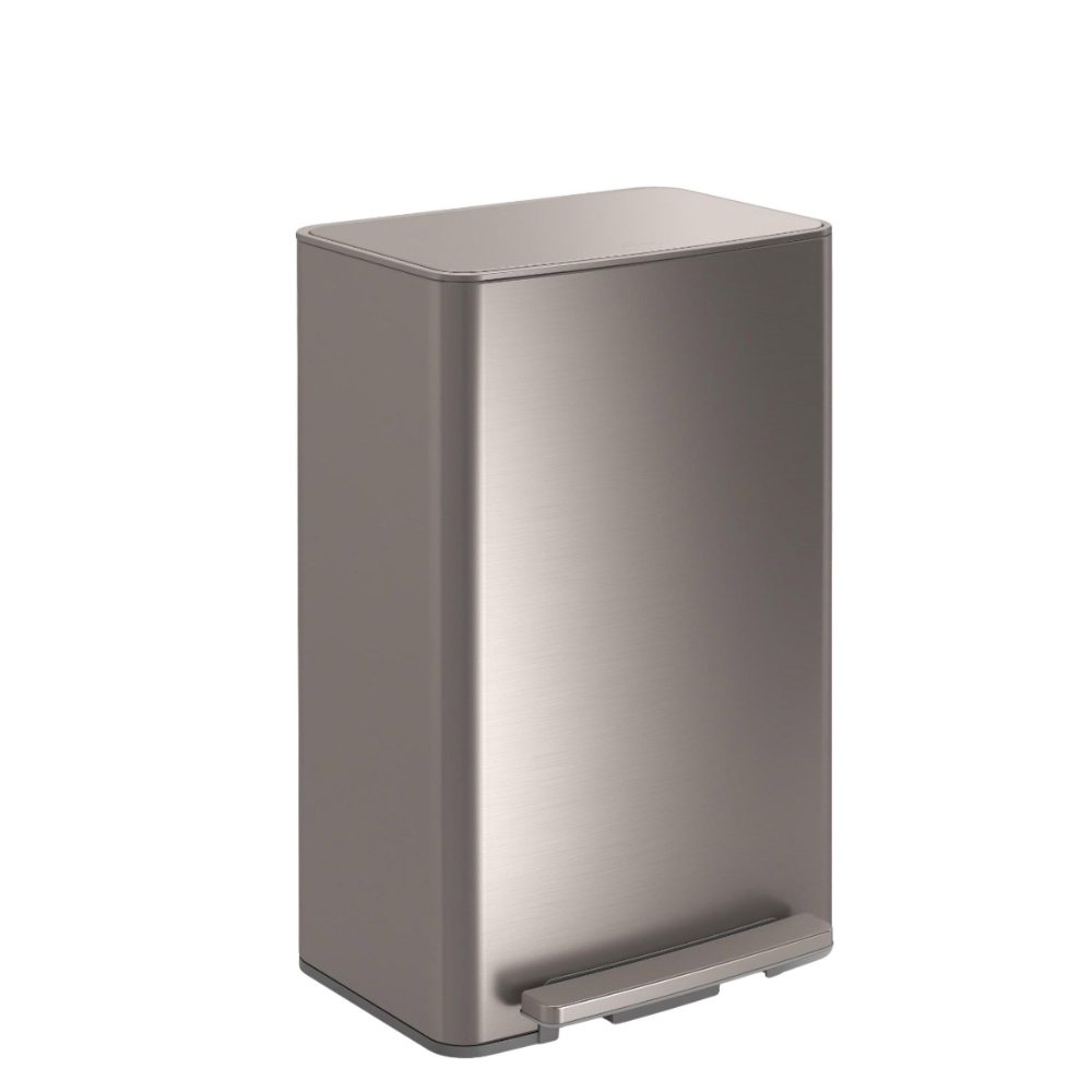 Simplehuman CW1807 Rectangular Step Trash Can 45L Brushed Stainless Steel