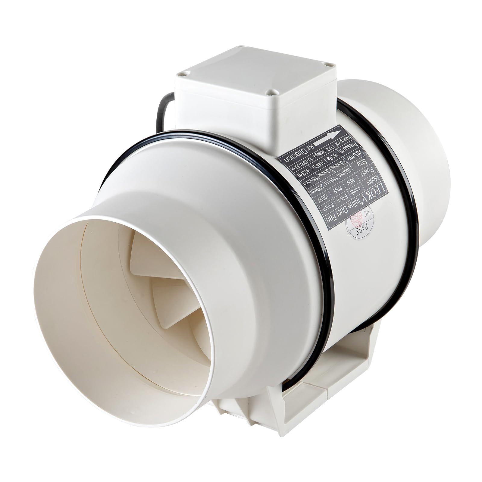 Open-Box New LEOKV 6-Inch 560 CFM Mixed Flow Quiet - Duct Fan