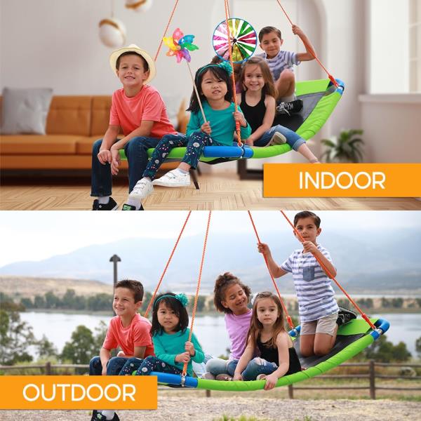 PLATPORTS Platform Swing - Large Rectangle Saucer Swing for Kids and Adults Retail $69.00