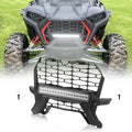 Black Waterproof UTV Front Grill Mesh with LED Light Bar for Polaris RZR XP 1000 2019-2023