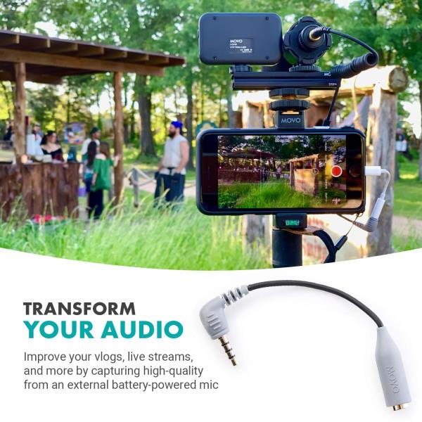 5mm TRS to TRRS Microphone Adapter for Smartphones and Tablets MC3