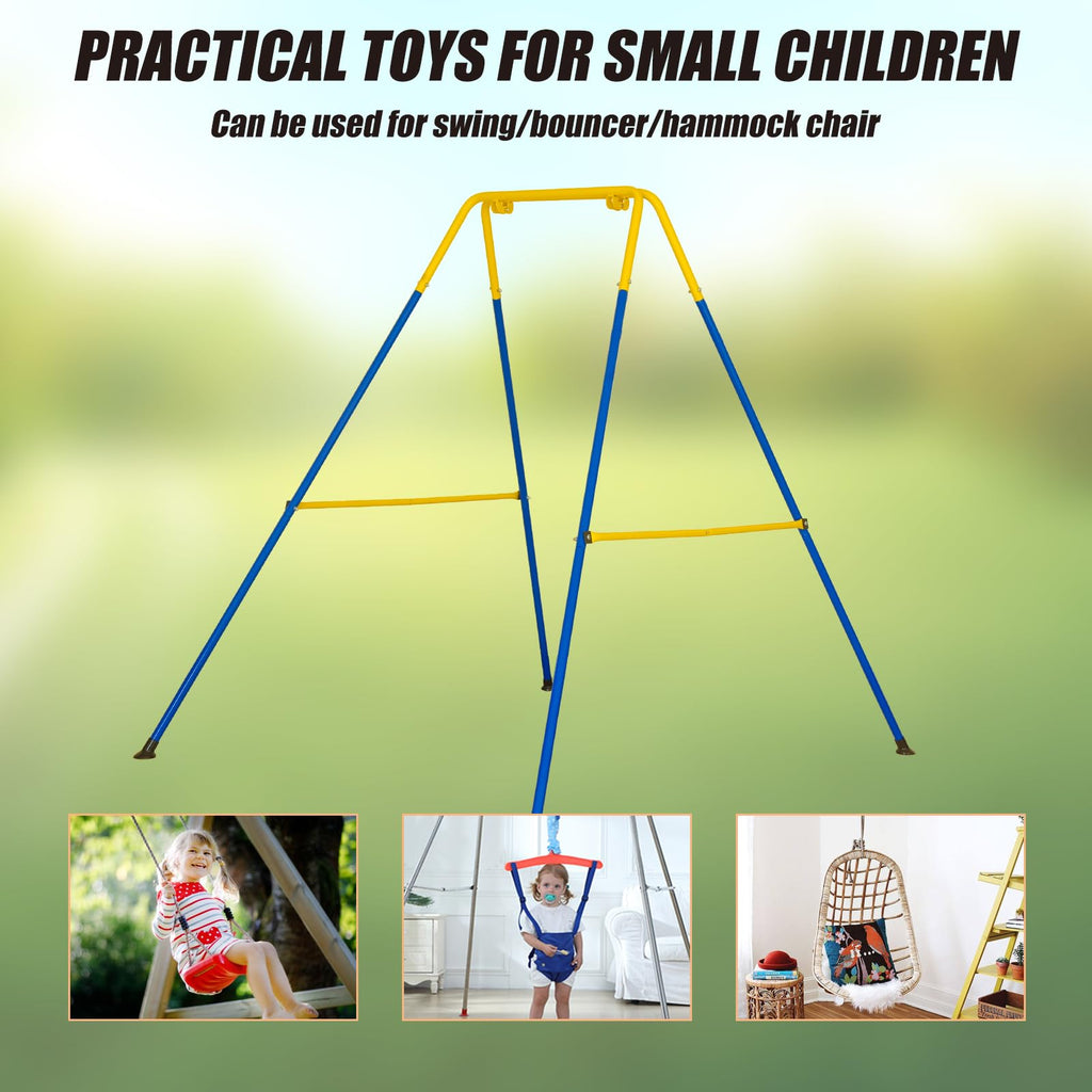 Swing Stand, Metal A-Frame Hammock Chair Stand, Foldable Baby Swing Frame, Easy to Assemble & Store, Indoor/Outdoor Swing Stand for Toddler Baby Jumper Chair Retail $215