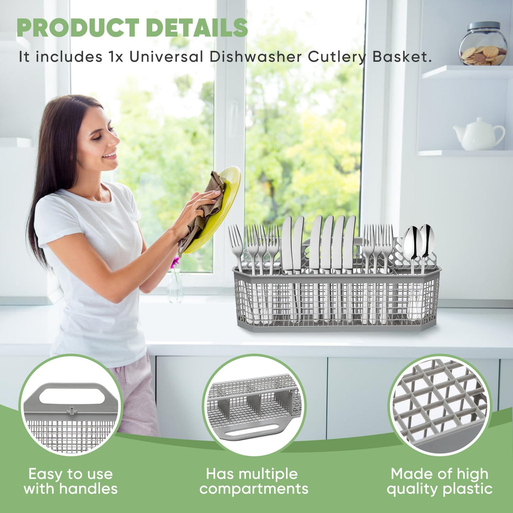 WD28X10128 Universal Dishwasher Utensil Basket Compatible with GE Whirlpool Kenmore LG