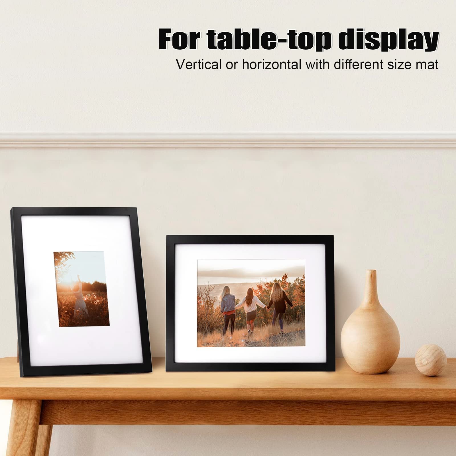 Open-Box New KINLINK 11x14 Solid Wood Acrylic Picture Frame Set of 4. Retail $37.00