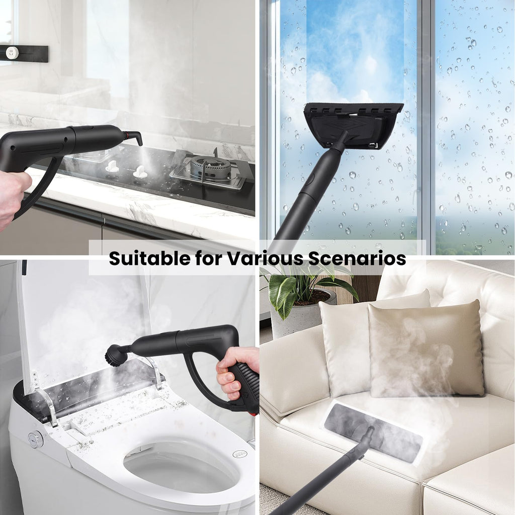 Steam Cleaner 1.5L Steamer for Cleaning Fast Heating 6-in-1 Multi-Surface with 8 Accessories UL499 Certified Heavy Duty Steam Cleaner for Home, Car, Floors, Sofas, Tiles, Grout Steam Cleaners Retail $129.00