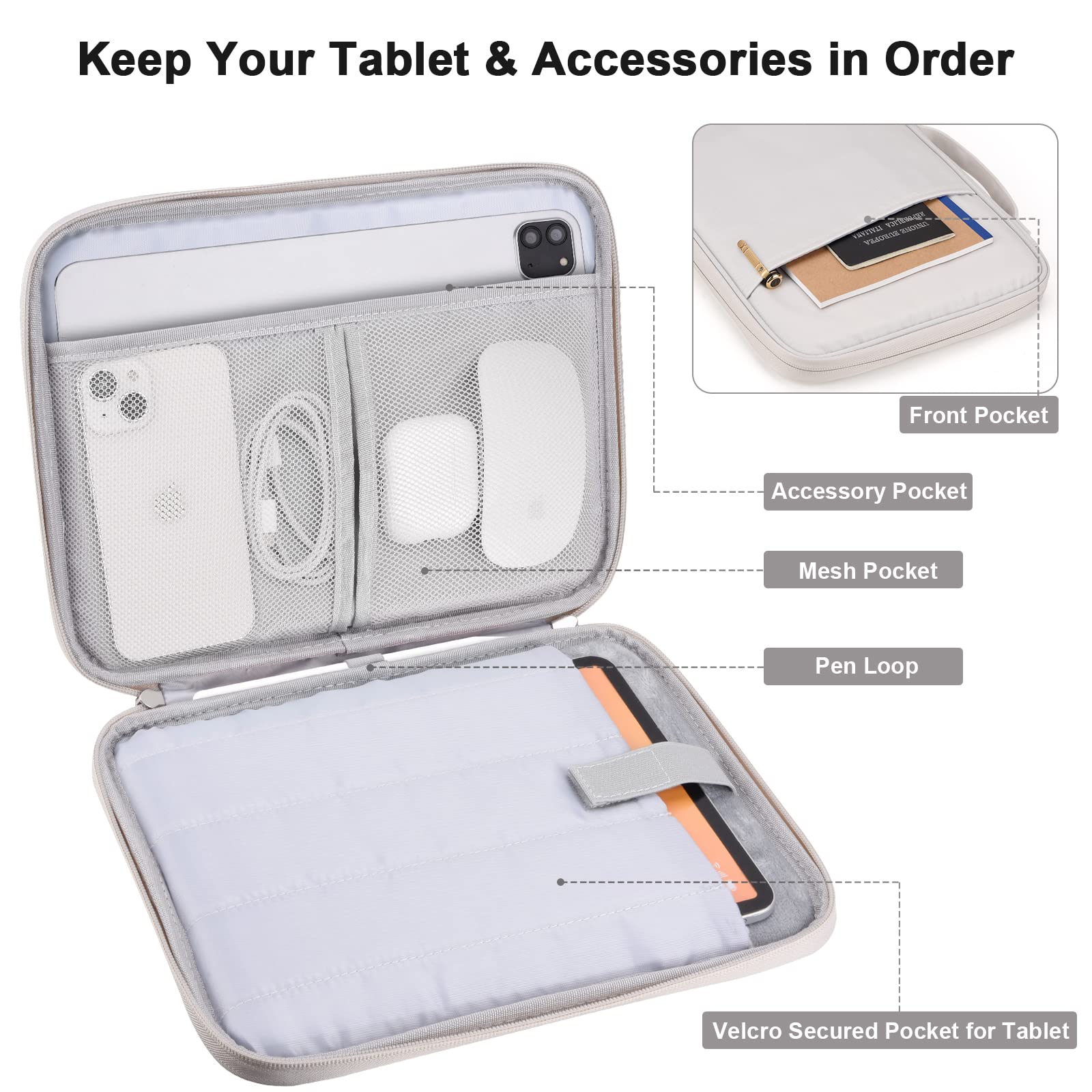 Open-Box New Cayeelu 11-Inch Padded Tablet Travel Sleeve for iPad ProAir10th Gen. Retail $14.00