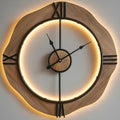 24-Inch Wall Clock with Sound Activated Night Light and Roman Numerals