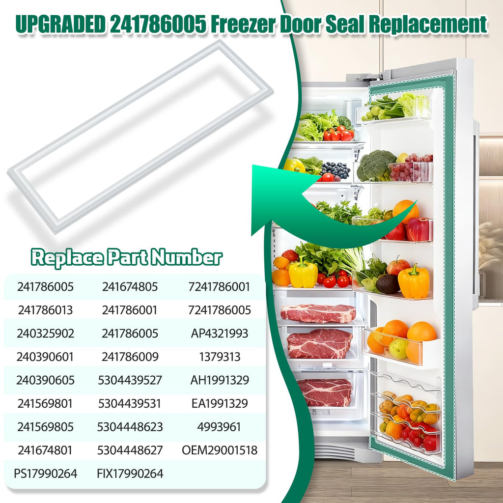 Grey Refrigerator Fresh Food Door Gasket Seal 241786005 241786013 for Frigidaire Kenmore