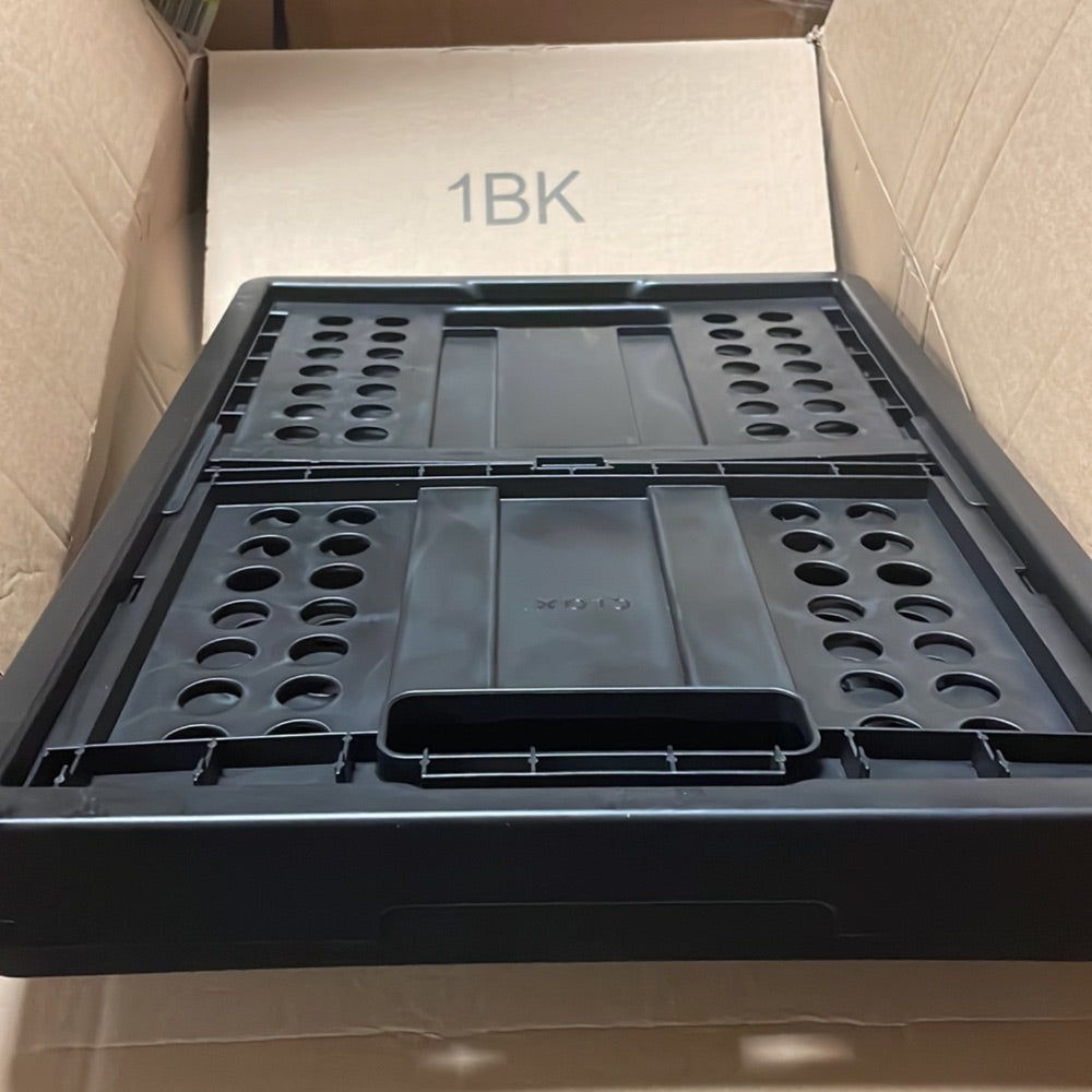 As-Is Clax Folding Crate - 48 qt 12 gal Capacity Made in Germany Black Retail $39.00