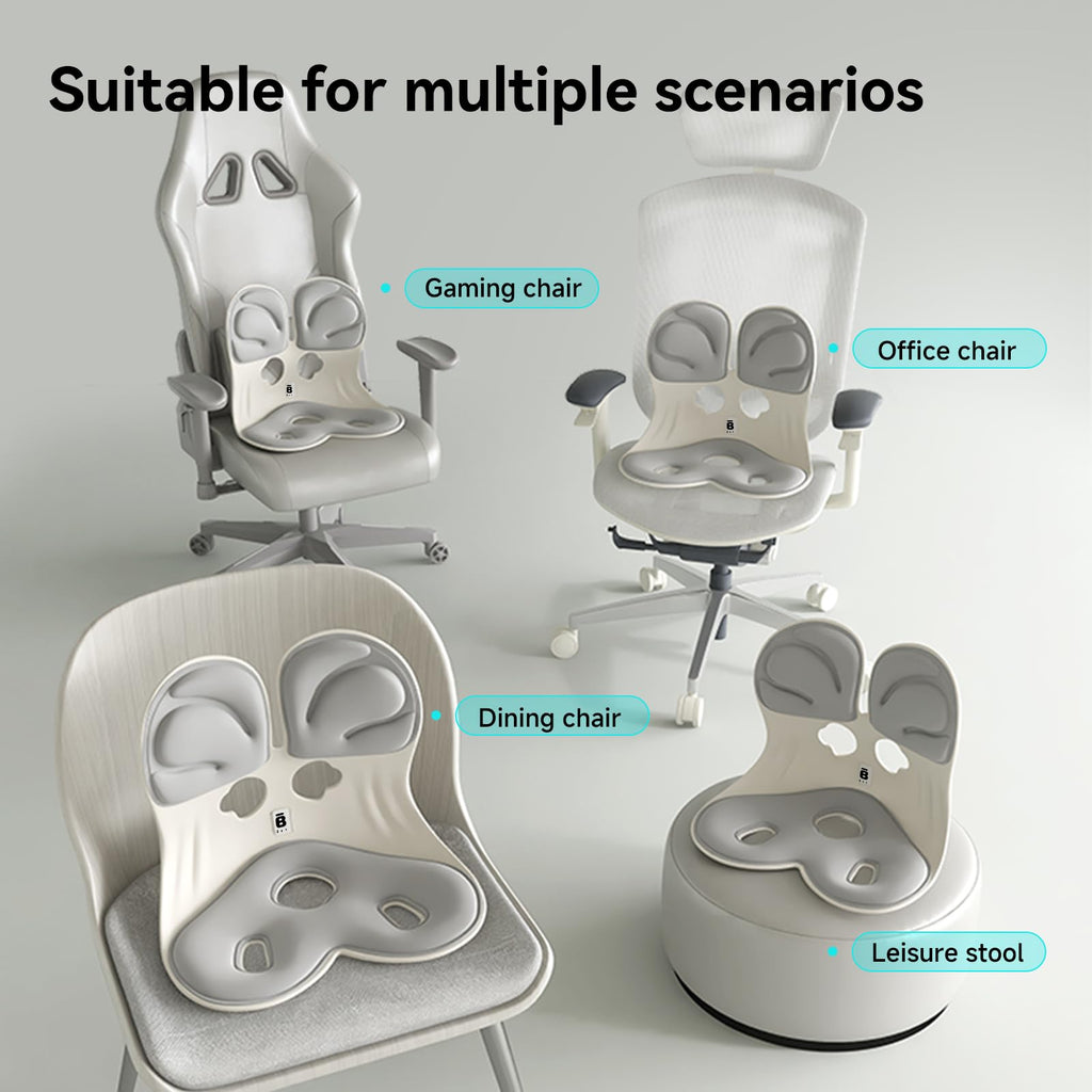 BKT Seat Cushion Chair Ergonomic Office Chair Cushions Lumbar Support for Seat Pillow Ideal for Students Office Workers Nursing Mothers Long Sitting Outdoor Fishing Floor (Grey) Retail $52.00