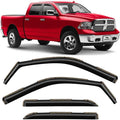 In-Channel Rain Guards for Dodge Ram 2009-2026 Crew and Mega Cab 4-Piece Set