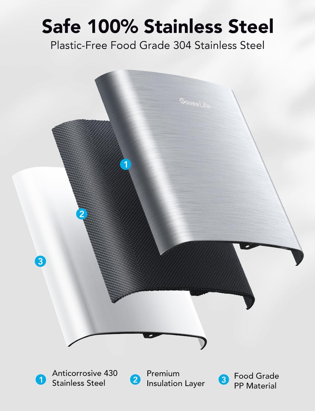 Stainless Silver Portable Countertop Ice Maker Self-Cleaning 26 lbs24 Hrs 3 Bullet Ice Sizes