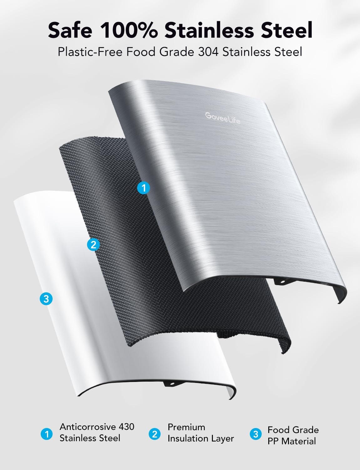 Stainless Silver Portable Countertop Ice Maker Self-Cleaning 26 lbs24 Hrs 3 Bullet Ice Sizes