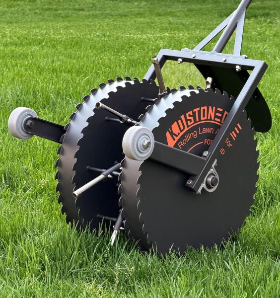 Patented Rolling Lawn Aerator Manual Coring Tool for Compacted Soil Loosening