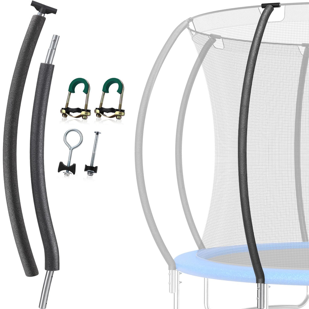 Curved Trampoline Replacement Poles 1 Upper  1 Lower for 8-16ft
