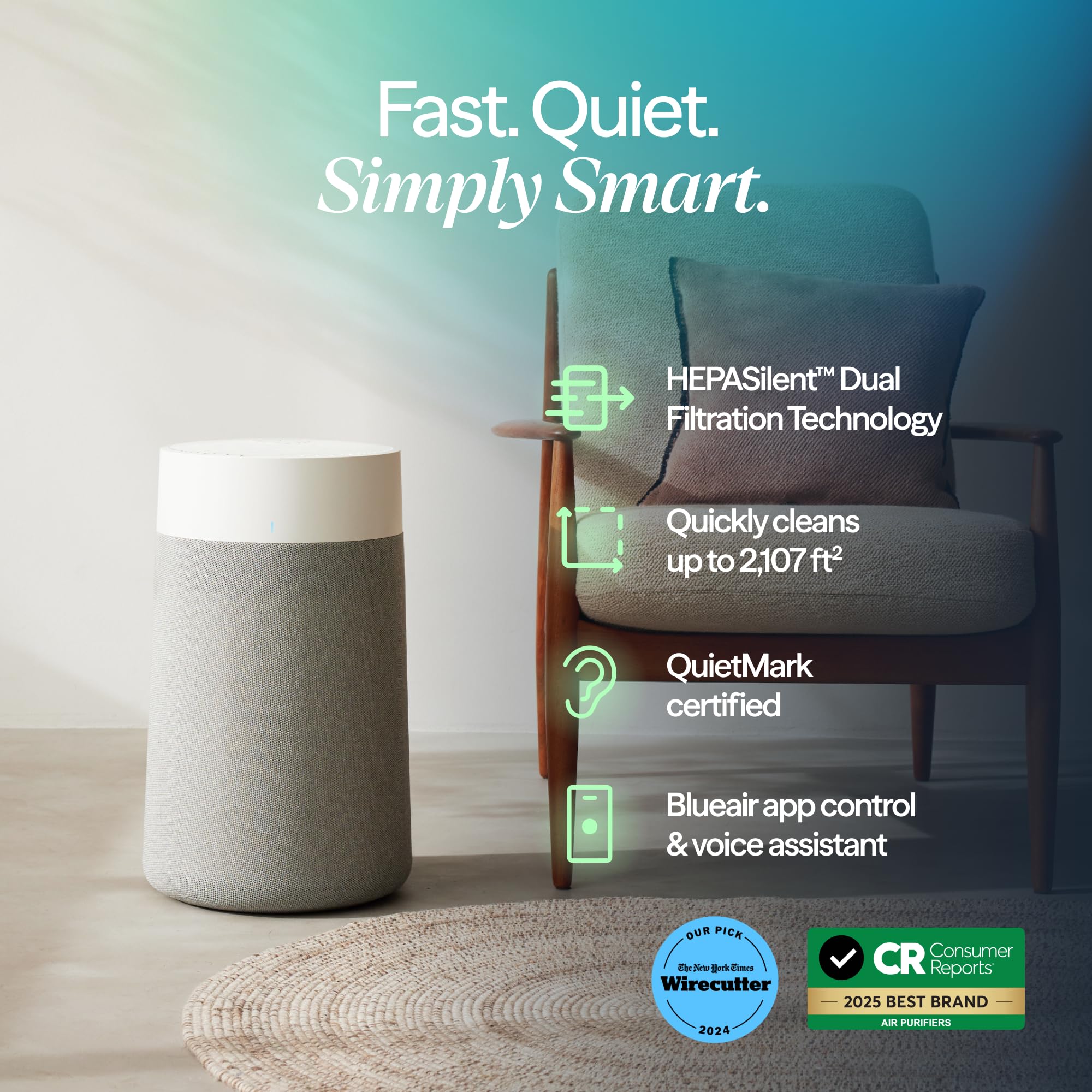 BLUEAIR Blue Pure 311i Max Smart Air Purifier for Medium Rooms up to 1,800 Sq Ft HEPASilent Air Cleaner for Pets Allergies Smoke & Dust WiFi Air Purifier with Auto Mode Quiet Air Purifier for Bedroom Retail $229.00