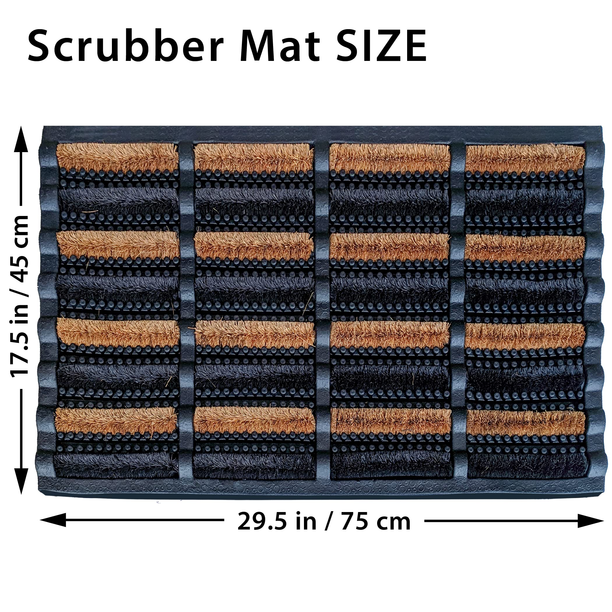 FOOTMATTERS Ninamar Mud Scrubber Tray Mat – 29.5 x 17.5 inch - 2 Pack Retail $61.00