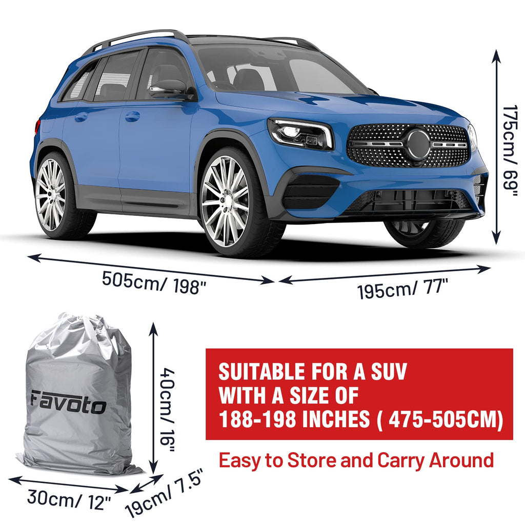 Silver Waterproof SUV Car Cover for Subaru Outback 1999-2026 All Weather with Reflective Stripe