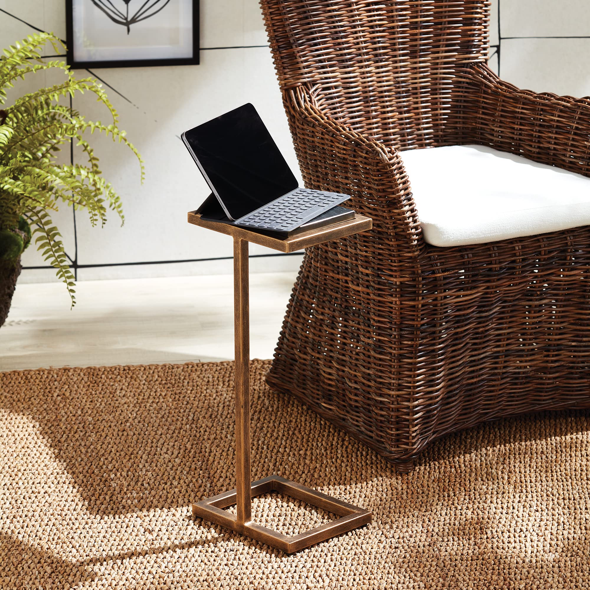 Open-Box New Napa Home  Garden Winston Accent Table - Black IronMarble End Table