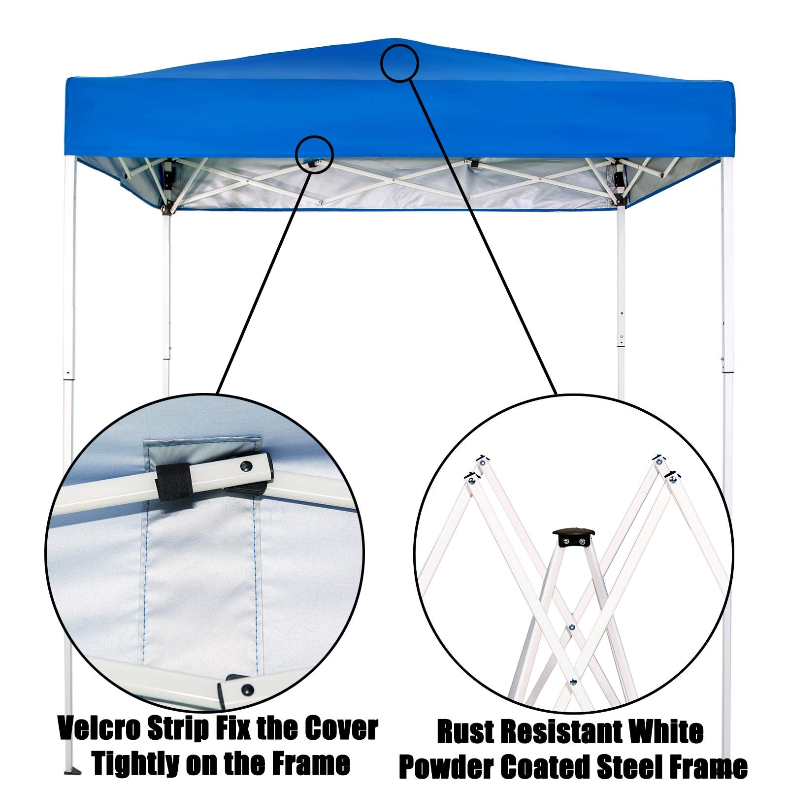 x4 Ft Blue Pop-Up Canopy Tent Outdoor Portable Instant Shelter