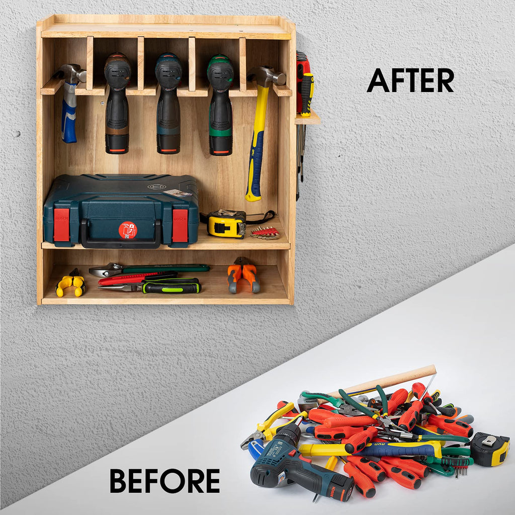 Open-Box New Mayyol Drill Charging Station  Power Tool Storage Organizer with 5 Drill Holder Retail $69.99
