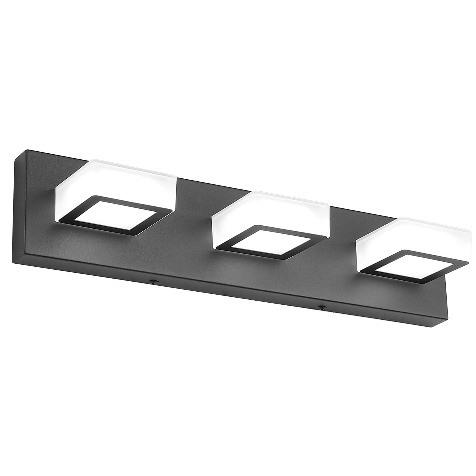 Modern Black LED 3-Light Acrylic Bathroom Vanity Wall Lighting Fixture Black-White