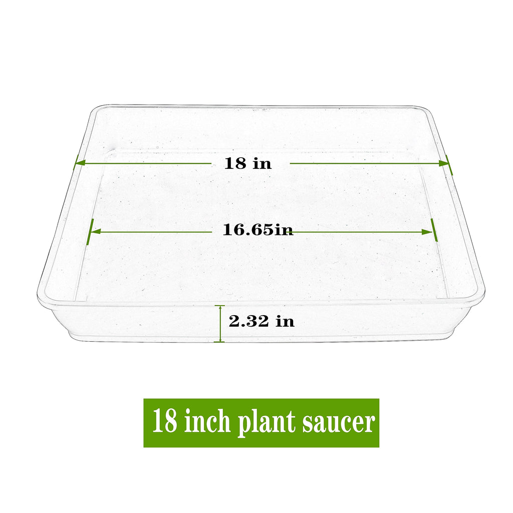 LWALRS Square Plant Saucer 18 Inch 2 Pack, Plastic Plant Saucer, Garden Large Deep Plant Trays for Pots, Heavy Duty Plant Pot Saucers, Planters for Indoors and Outdoors Plants Black. Retail $39.00