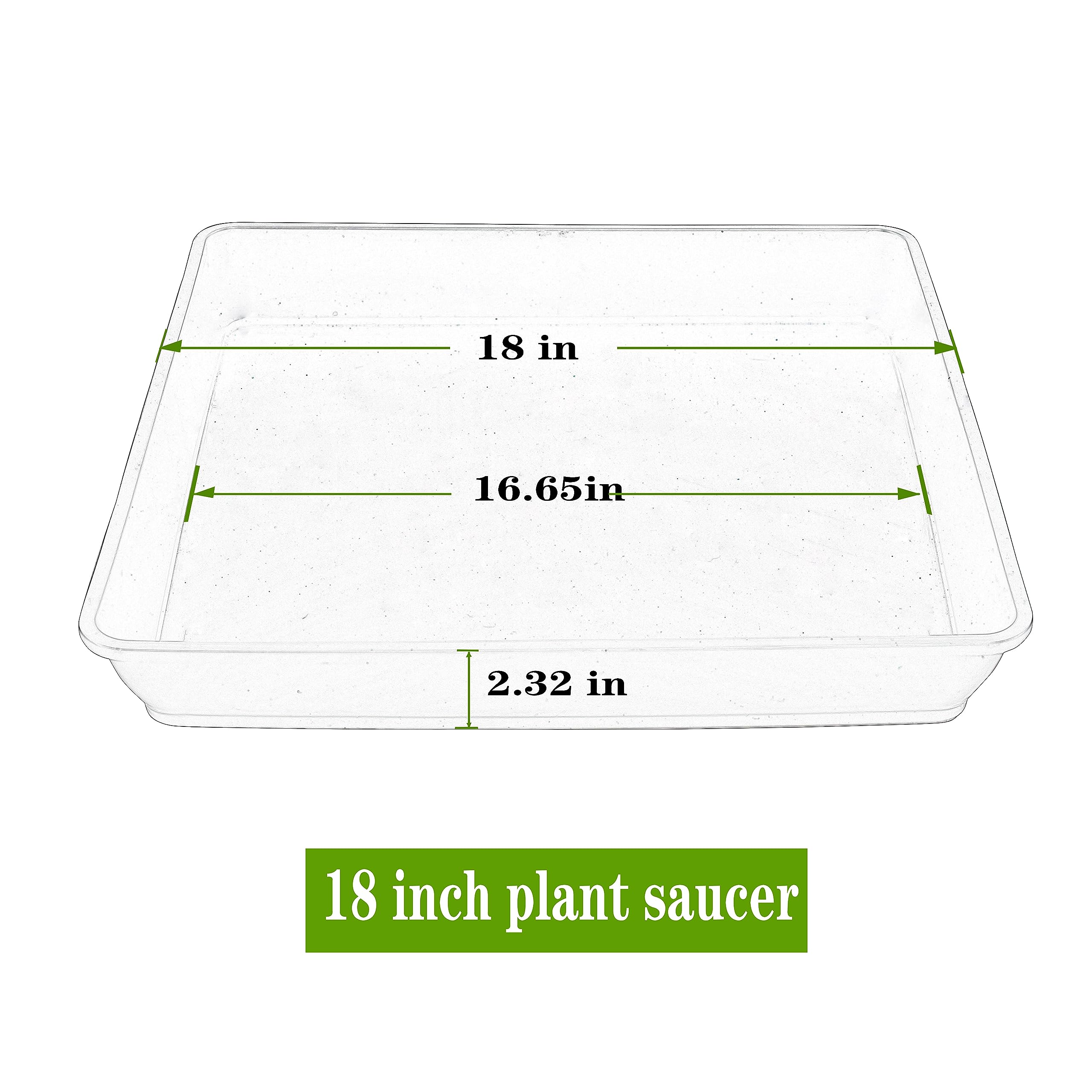 LWALRS Square Plant Saucer 18 Inch 2 Pack, Plastic Plant Saucer, Garden Large Deep Plant Trays for Pots, Heavy Duty Plant Pot Saucers, Planters for Indoors and Outdoors Plants Black. Retail $39.00