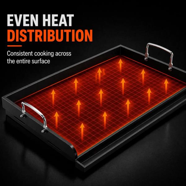 Griddle for Gas Grill Flat Top Grill Griddles Plate 25 x 16 Inch Cast Iron Retail $76.00