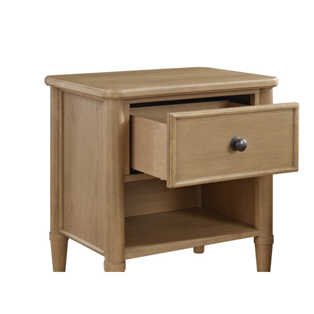 Rustic Oak Nightstand with Drawer and Shelf Retail $150.00