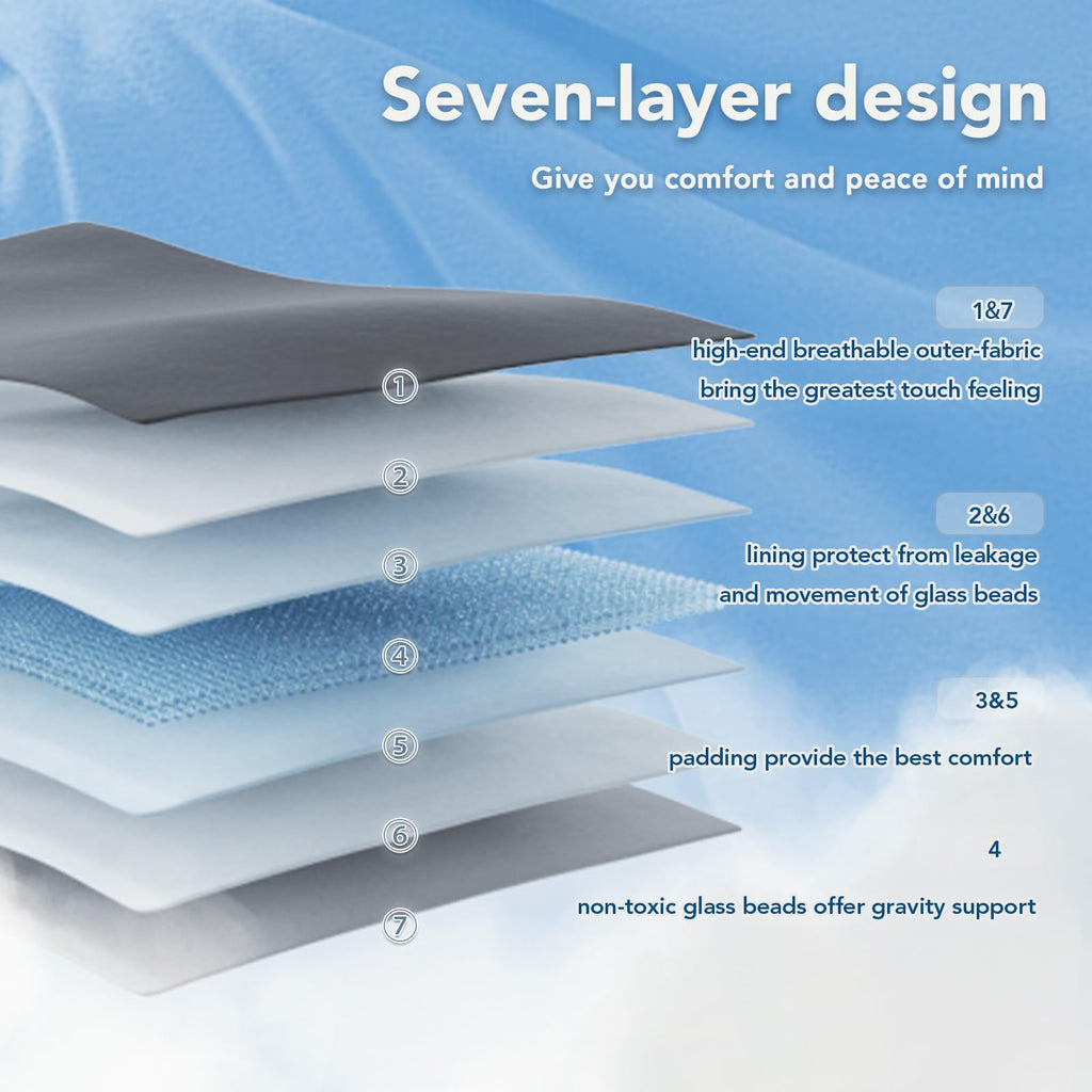 Adult 20lb Weighted Blanket 60x80 Queen Dark Grey Cooling Microfiber Glass Beads