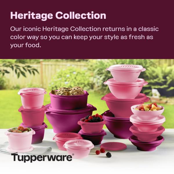 Tupperware Heritage 36-Piece Vintage Pink Set (18 Containers, 18 Lids)