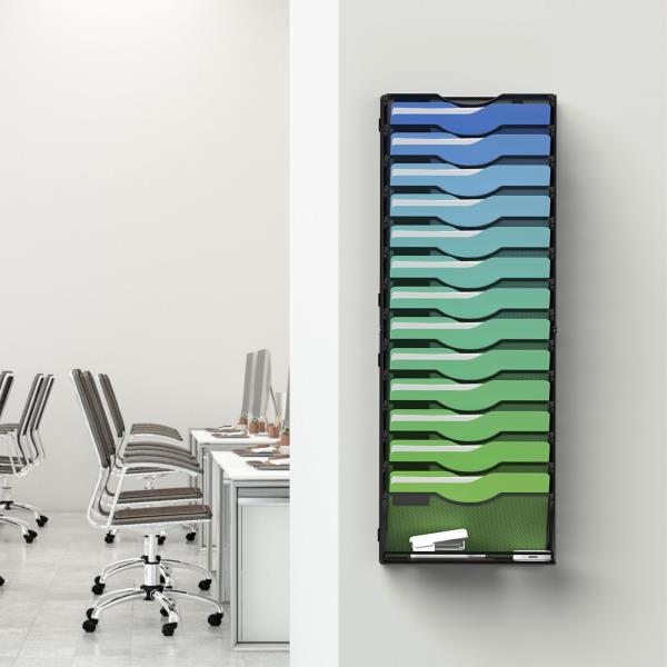 -Tier Wall File Organizer Hanging Magazine Holder