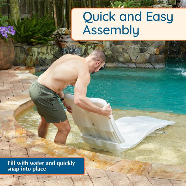 Resort at Home in-Pool Lounger Weighted Lounge Chair for Pool Shelf Retail $249.00
