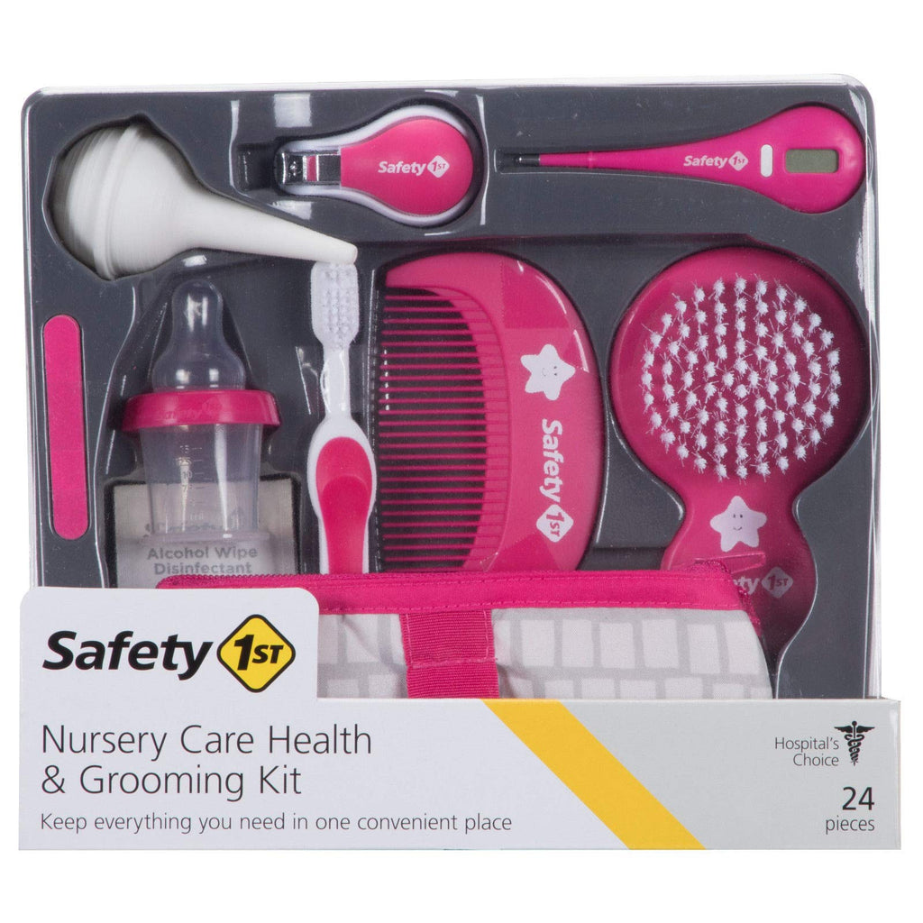 SafetyFirst All-in-1 Nursery Baby Care Health  Grooming Kit Pink