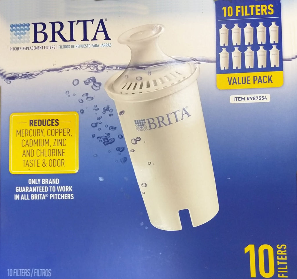 Brita White Replacement Pitcher Water Filters - 10 Pack Retail $32.00
